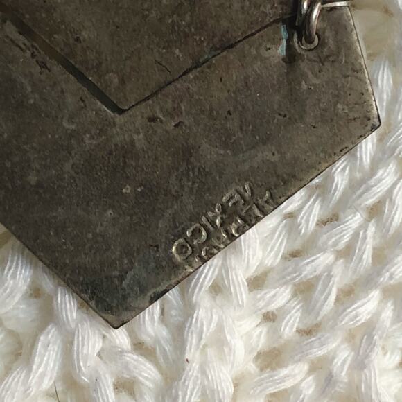 Vintage Made in Mexico Mother of Pearl or Abalone Shell Tiered Earrings - Picture 15 of 15